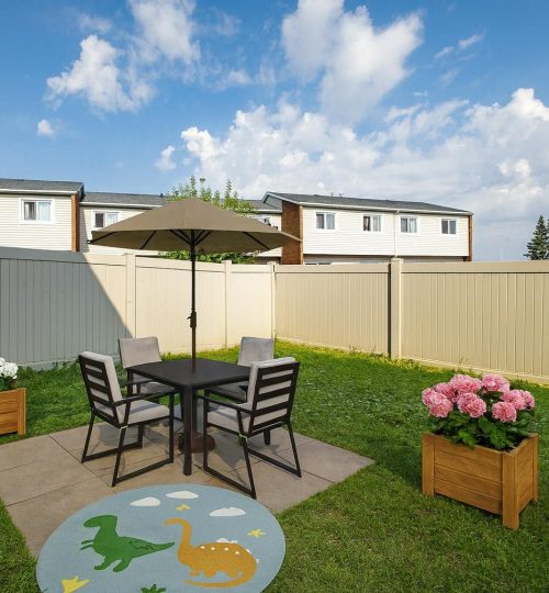staged backyard